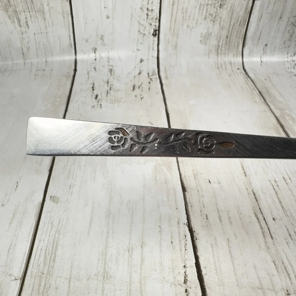 Oxford Hall OXH3 Stainless Japan Roses Burnished Handle Pie Server Flatware‎